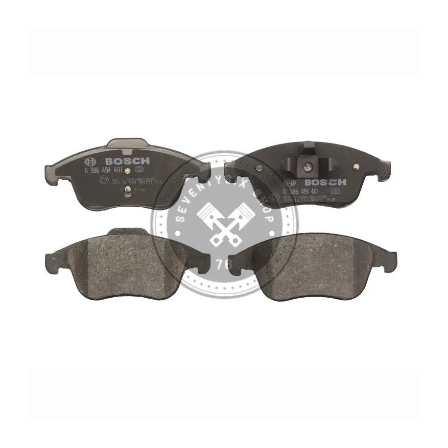 Renault parts, Bosch 0986494401 front brake pad kit (410605055R)