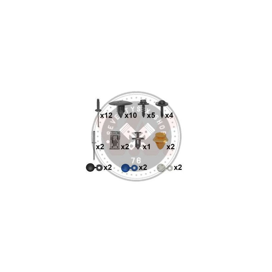 Van Wezel 4407794 első lökhárító patent készlet (620104866W)