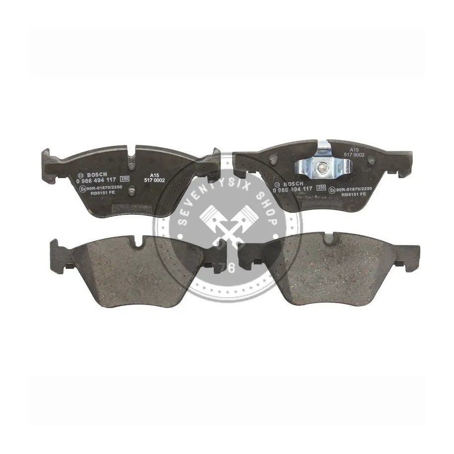 BMW alkatrészek, Bosch 0986494117 első fékbetét készlet. BMW gyári cikkszám 34116777772