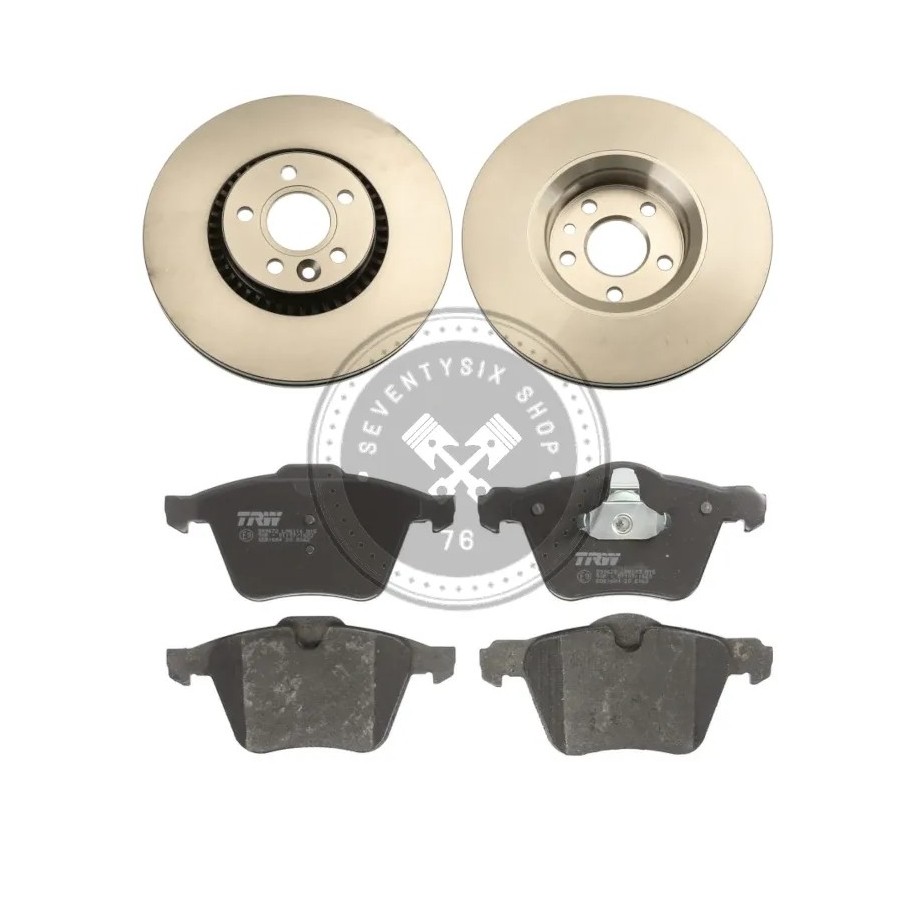 Volvo brake parts, TRW DF6185S and GDB1684 316 mm front brake kit V70, XC70