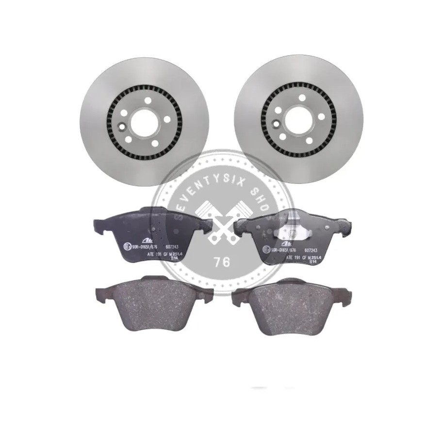 Volvo brake parts, ATE 24.0128-0162.1 and 13.0460-7243.2 316 mm front brake kit V60, V60 CC