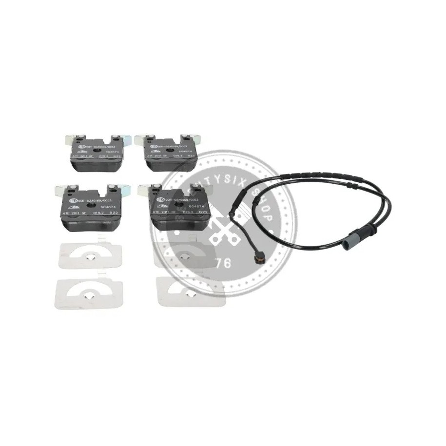 BMW parts, ATE 13.0460-4874.2 and 24.8190-0007.2 rear brake pad + wear sensor kit