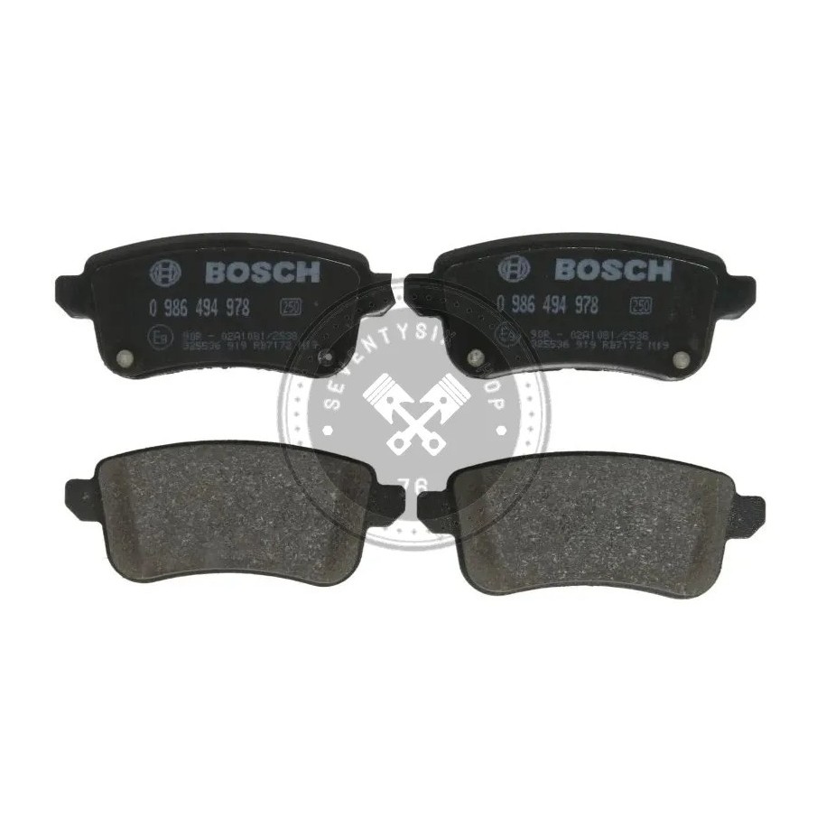 Renault parts, Bosch 0986494978 rear brake pad kit (440603558R)