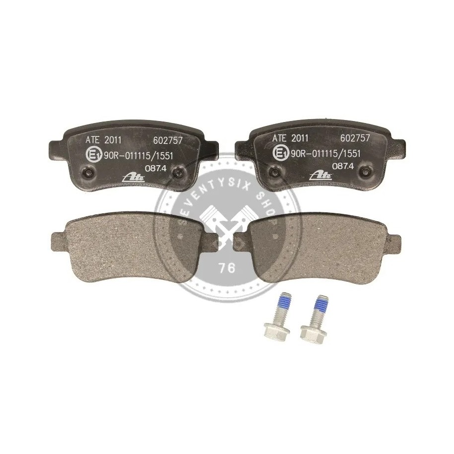 Renault parts, ATE 13.0460-2757.2 rear brake pad kit (440603558R)
