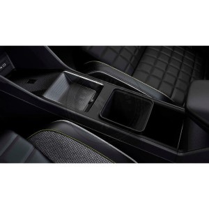 Renault 685601970R kis méretű fekete tároló doboz – eredeti Renault tartozék az R4 E-Tech Electric modellhez.