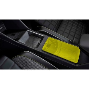 Renault 685604717R nagy méretű sárga tárolódoboz – gyári Renault tartozék R4 modellekhez.