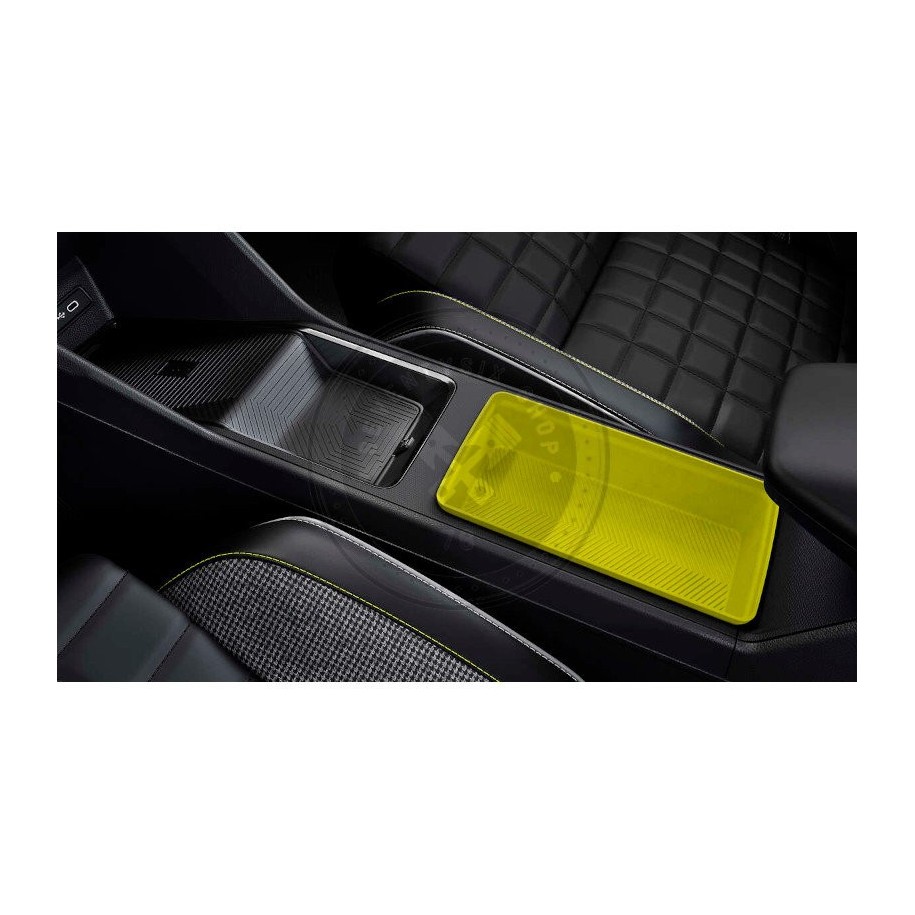 Renault 685604717R nagy méretű sárga tárolódoboz – gyári Renault tartozék R4 modellekhez.