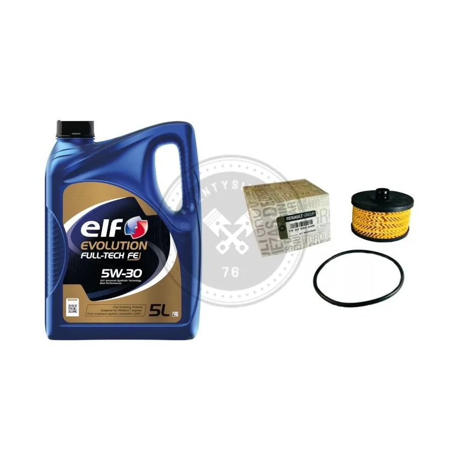 Renault Captur 1.2 Tce oil service kit: 5L Elf 5W-30 Full-Tech FE engine oil + 152095084R