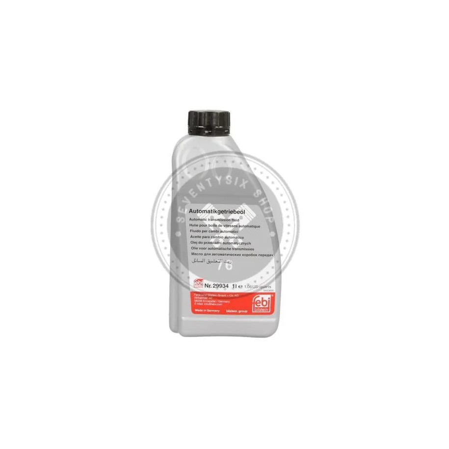 FEBI 29934 ATF 1L – Fully Synthetic Red Fluid, AW-1 / JWS 3309 / T-IV Compatible