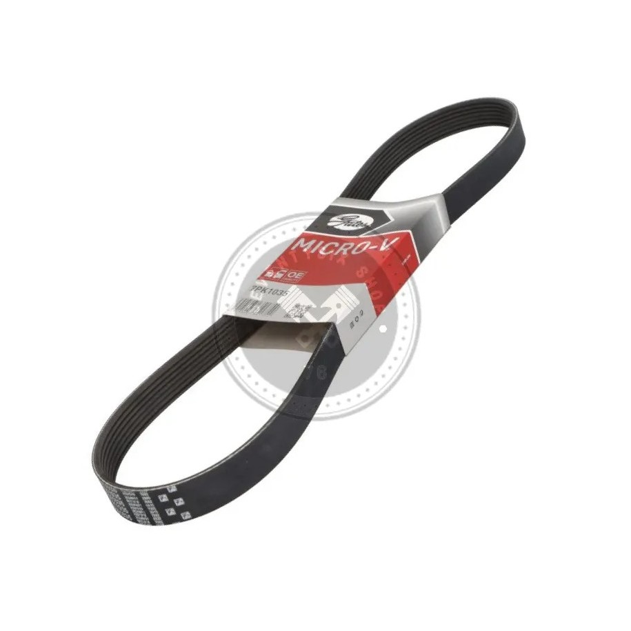 Gates 7PK1035 Auxiliary Drive Belt for Renault 1.2 D4F (8200830196)