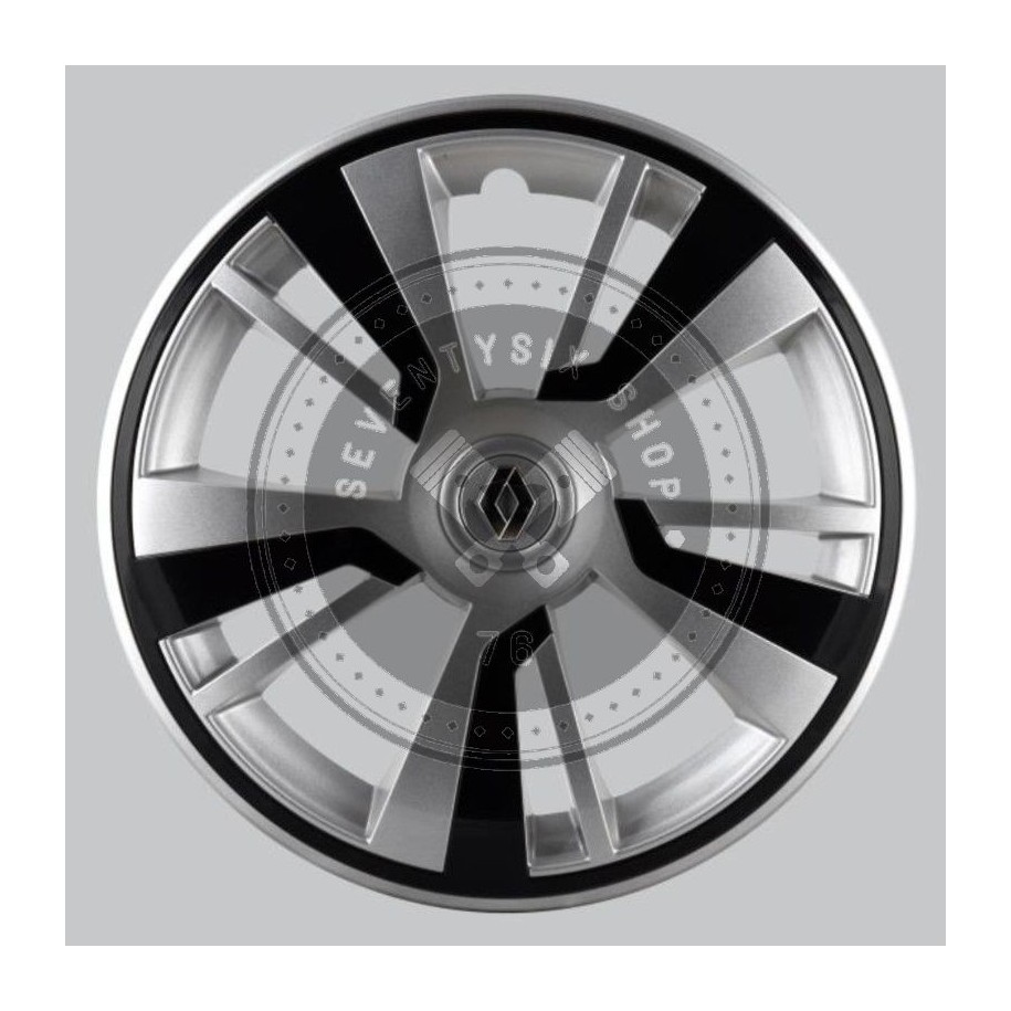 Renault genuine parts, Renault 7711943936 16" OZUR wheel cap kit light grey-black