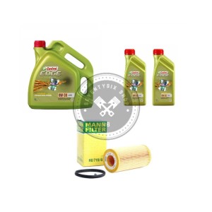 Volvo alkatrészek, MANN HU719/8y+Castrol olajcsere csomag.